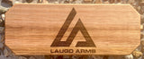 Pistol Display Stand - Laser Engraved Tasmania Oak