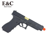 E&C SAI Glock 34 Gas Blowback Gel Blaster Pistol – Black and Gold