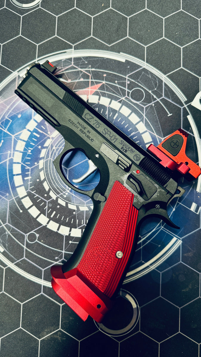 Custom KJ Works CZ75 Shadow 1 ACCU "Blood Angel" Gel Blaster Armoured