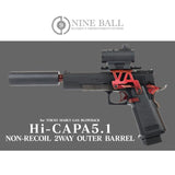 Nine Ball Hi Capa Series - "2 Way Fixed" Non-Recoiling Outer Barrel - ZANSHIN 残心