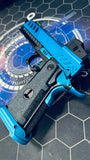 Custom Dr Black Hi Capa 5.1 Gas Pistol - Full Build Type W MOS Aqua/Black