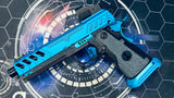 Custom Dr Black Hi Capa 5.1 Gas Pistol - Full Build Type W MOS Aqua/Black