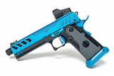 Custom Dr Black Hi Capa 5.1 Gas Pistol - Full Build Type W MOS Aqua/Black