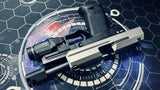 Custom Tokyo Marui / Guarder Stainless Steel USP Compact Gel Blaster - Compensator + Torch