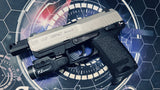 Custom Tokyo Marui / Guarder Stainless Steel USP Compact Gel Blaster - Compensator + Torch