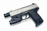 Custom Tokyo Marui / Guarder Stainless Steel USP Compact Gel Blaster - Compensator + Torch