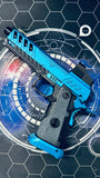 Custom Dr Black Hi Capa 5.1 Gas Pistol - Full Build Type W MOS Aqua/Black