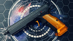 Custom KJ Works CZ Shadow 2 Gel Blaster - Orange Short Grip + Mag Well Flare