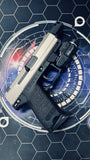 Custom Tokyo Marui / Guarder Stainless Steel USP Compact Gel Blaster - Compensator + Torch