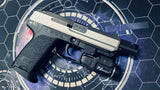 Custom Tokyo Marui / Guarder Stainless Steel USP Compact Gel Blaster - Compensator + Torch
