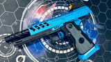 Custom Dr Black Hi Capa 5.1 Gas Pistol - Full Build Type W MOS Aqua/Black