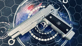 Custom EMG / Salient Arms International™ / Laylax / Guarder 2011 DS Pistol 5.1 Hi Capa Gel Blaster Silver