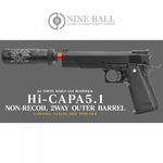 Nine Ball Hi Capa 5.1 "2 Way Fixed" Non-Recoiling Outer Barrel