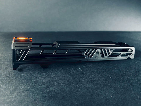 Dr. Black Aluminium Slide Type V with illuminated Front Sight for TM Hi-CAPA 5.1 - Black