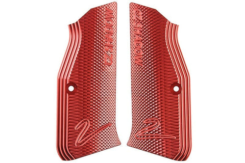 KJ Works CZ Shadow 2 Aluminium Grip Panel (Red)