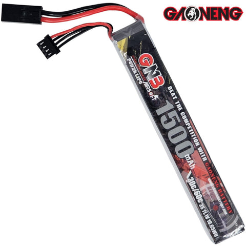 GAONENG 1500mah 11.1v Li-Po Gel Blaster Battery Mini Tamiya Plug