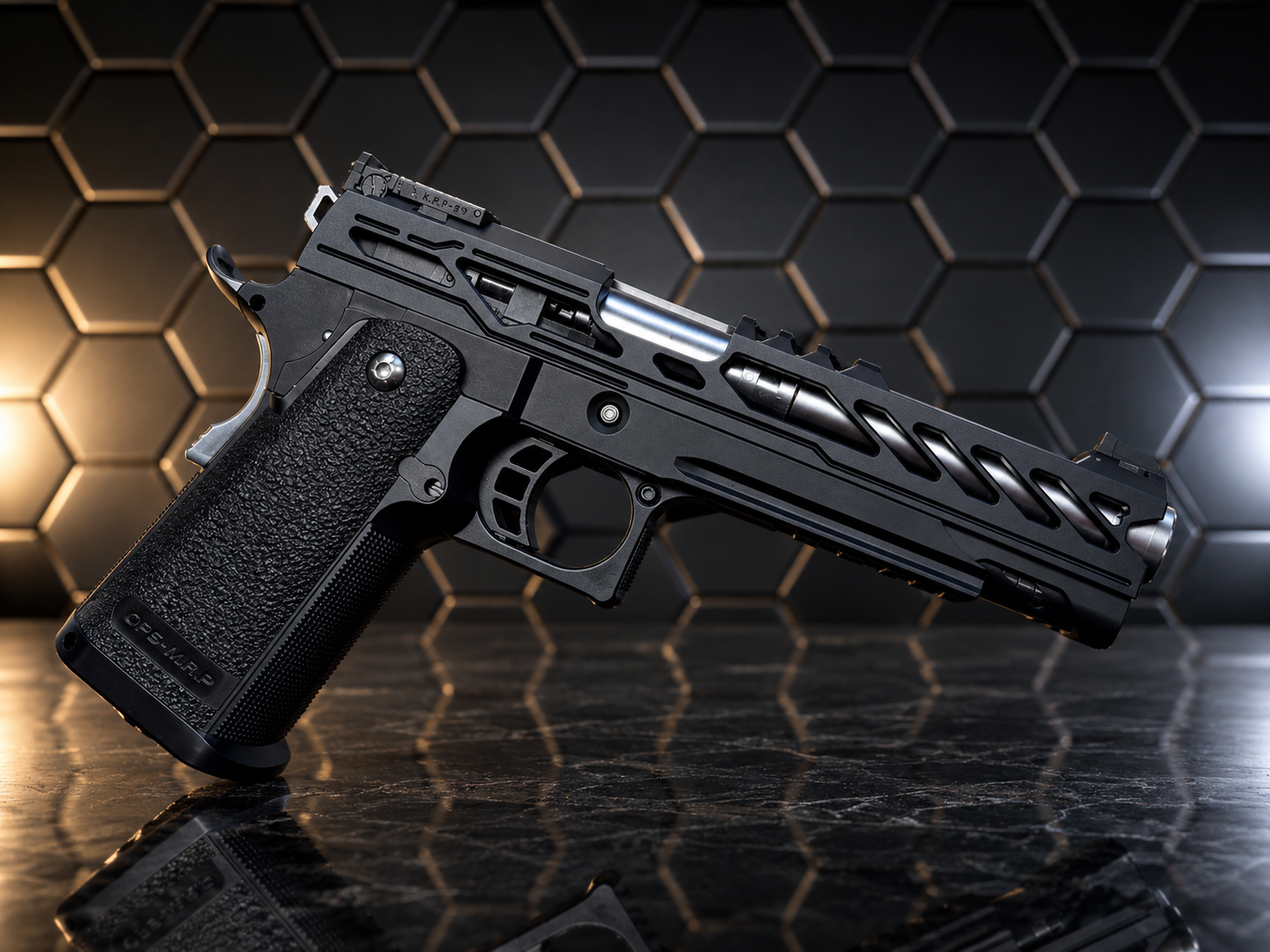 Custom Dr Black Type Y Hi-Capa 5.1 GBB Pistol Gel Blaster - Black
